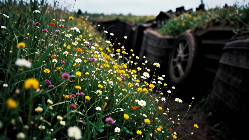 Trinchera florecida, dramática y cinematográfica