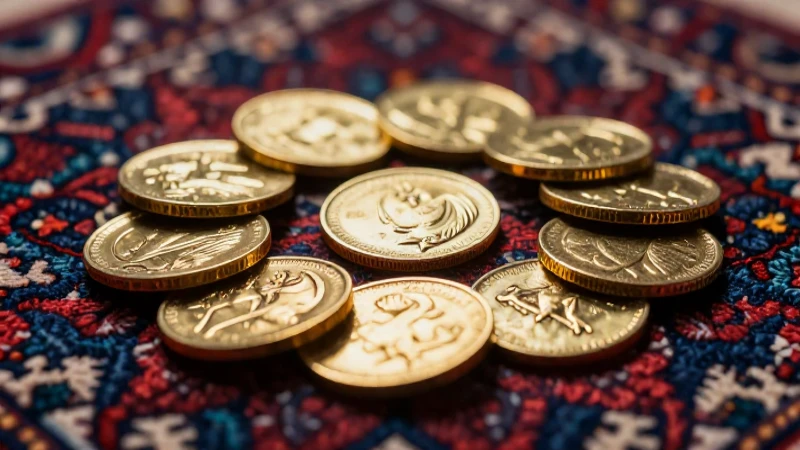 Monedas antiguas doradas, lujo y elegancia