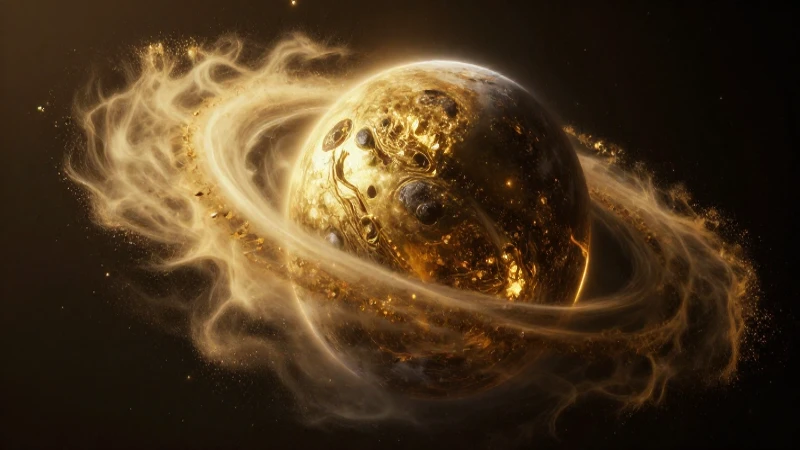 Psique: polvo dorado, imagen impactante y realista