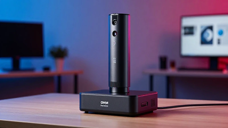 Escáner 3D OKM con iluminación cinematográfica profesional