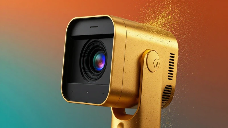 Escáner dorado resalta con luz cinematográfica