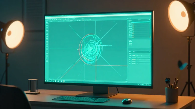 Escena futurista vibrante y realista en 3D