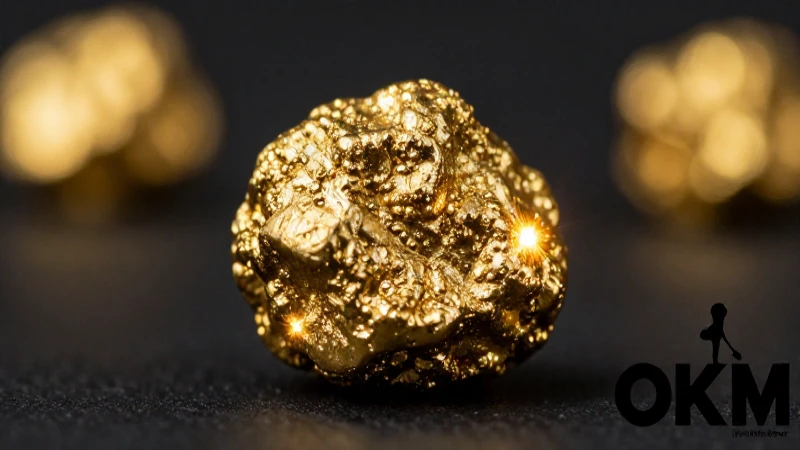 Oro brillante detectado con fotografía profesional