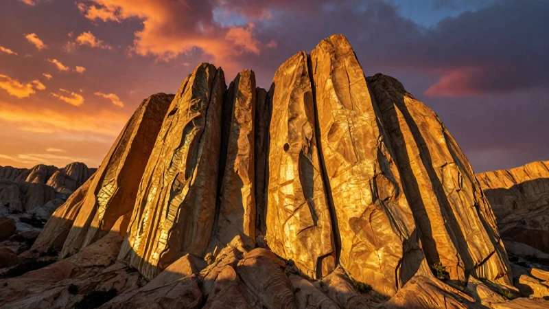 A qué profundidad está el oro 2 Paisaje dorado hiperrealista al atardecer cinematográfico