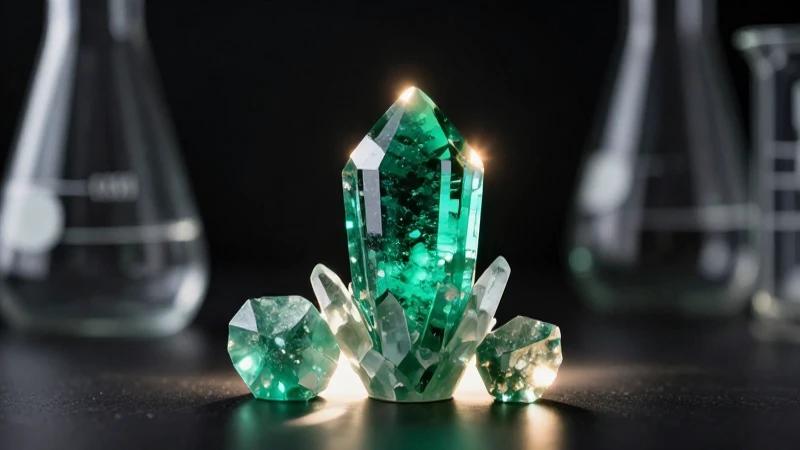 Cristales verdes resaltan en estudio profesional