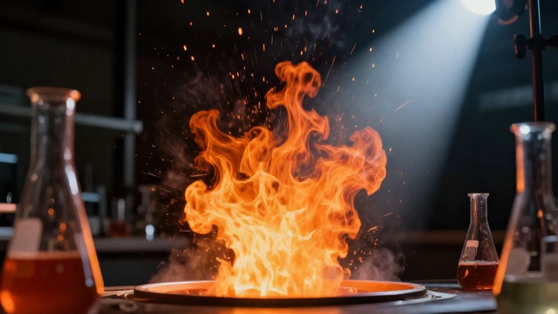 Reacción química oxidada, fotografía impactante