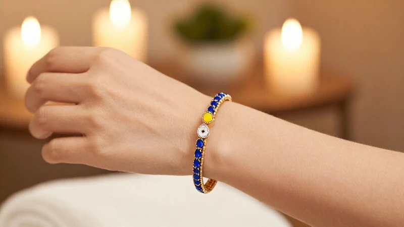 Pulsera elegante destaca en primer plano