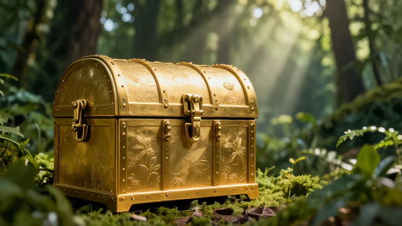 Altın Dedektörü: Encuentra Tesoros Ocultos con Eficiencia 7 Detector de oro en bosque con luz cinematográfica