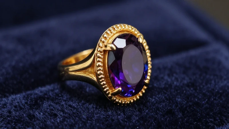 Anillo dorado antiguo, lujo y detalle impecable