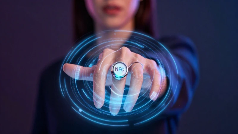 Conoces las funciones y ventajas del anillo NFC inteligente 4 Anillo NFC y holograma en mano