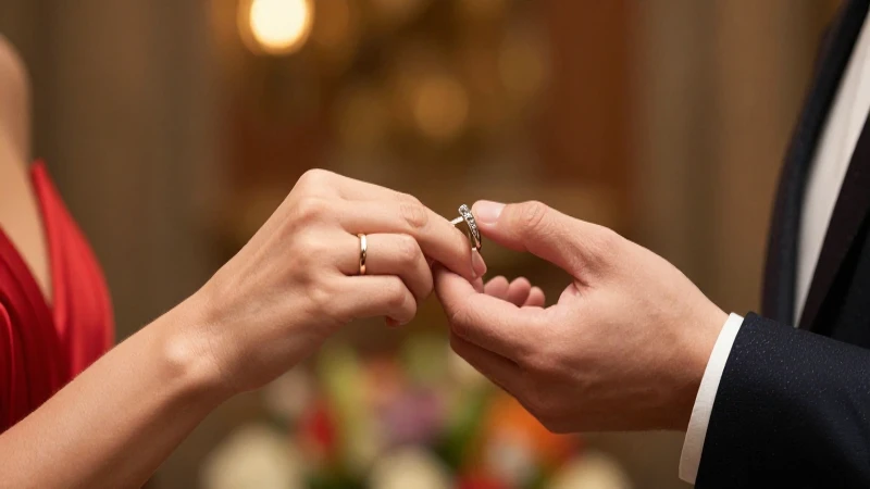 Anillos en una foto romántica y elegante