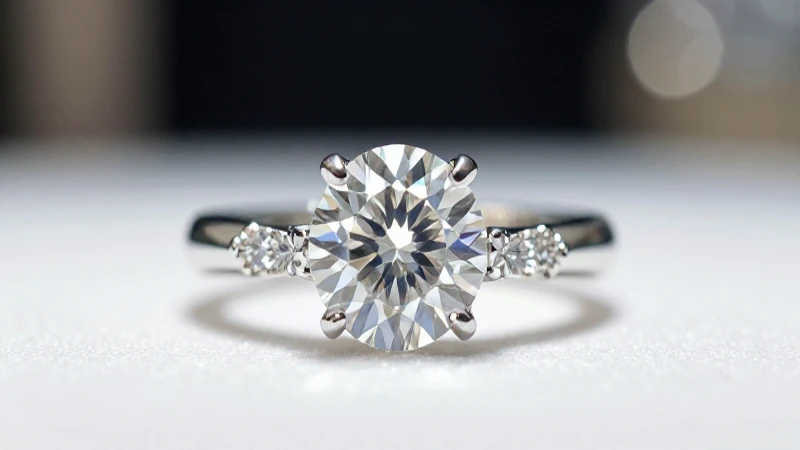 Anillo de compromiso diamante con lujo vibrante