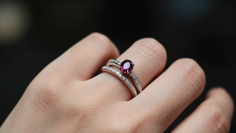 Anillos elegantes resaltados con luces cinematográficas