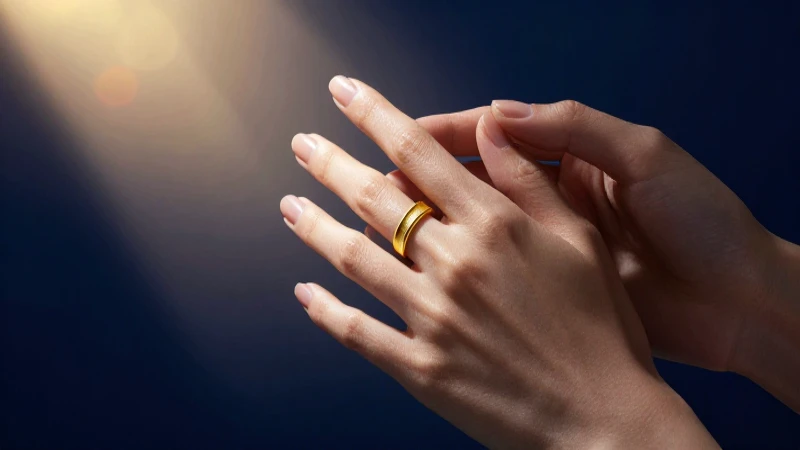 Manos elegantes con anillos en primer plano