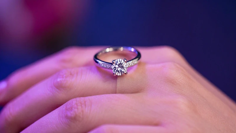 Anillo elegante destaca con atractivo bokeh