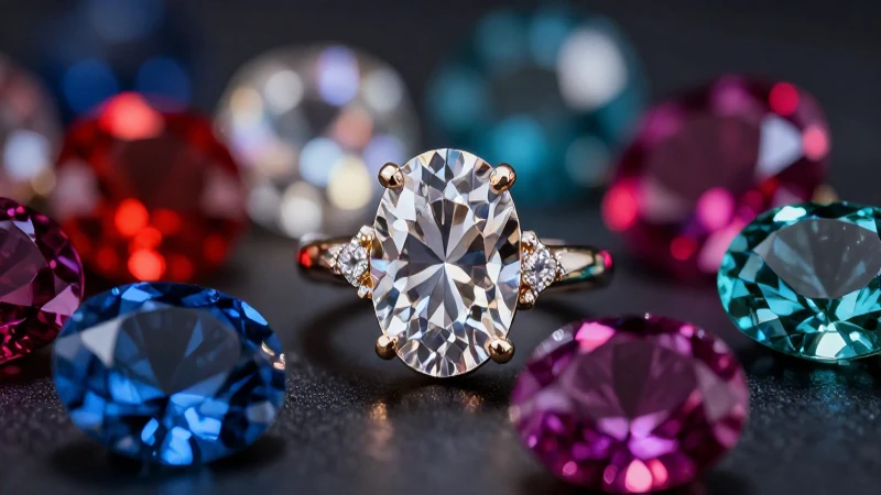 Anillos deslumbrantes en estilo revista lujoso