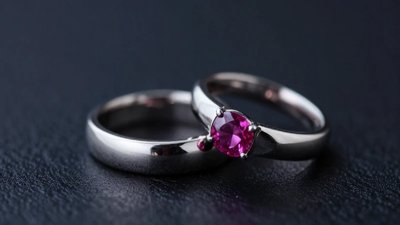 Anillos brillantes en elegante composición cinematográfica