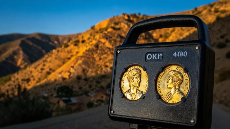 Monedas griegas antiguas brillan bajo el sol