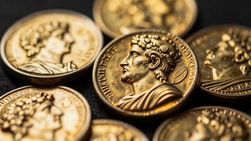 Monedas griegas antiguas, fotografía elegante y vibrante