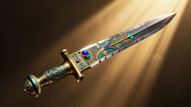 Armas persas antiguas, ornamentadas y dramáticas