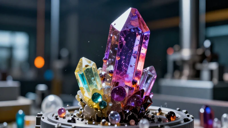Cristales de antimonio: fotografía dramática y vibrante