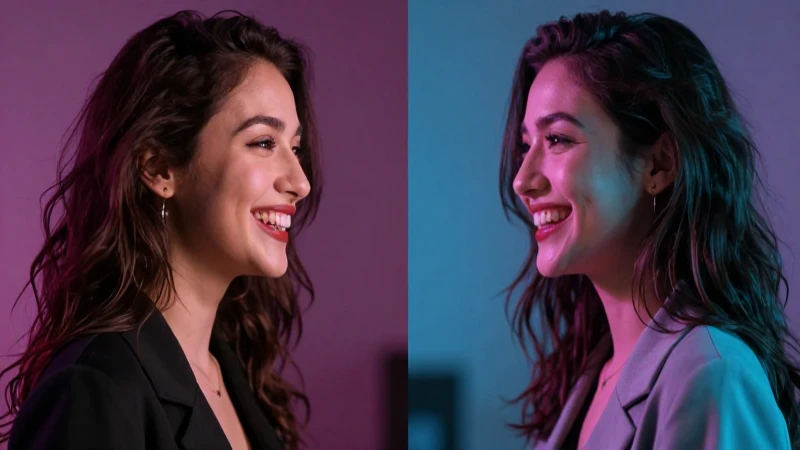 Gemas geminis sonrientes en espejo cinematográfico