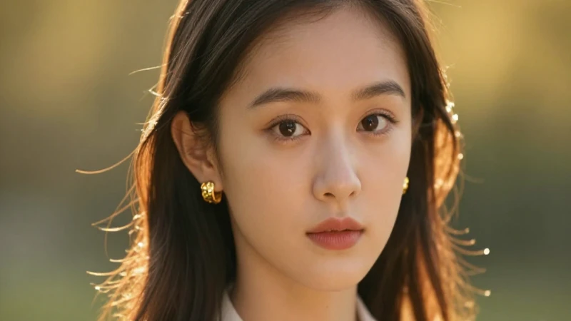 Niña elegante con pendientes dorados y luz suave