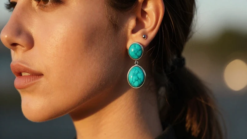 Tipos de pendientes para cada tipo de agujero en la oreja 3 Retrato femenino con joyería y luz dorada