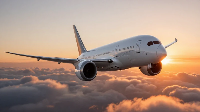 Un Boeing vuela bajo un cielo dramático