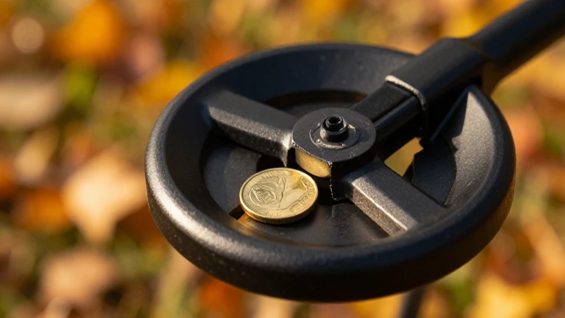 Detector encuentra moneda de oro al atardecer