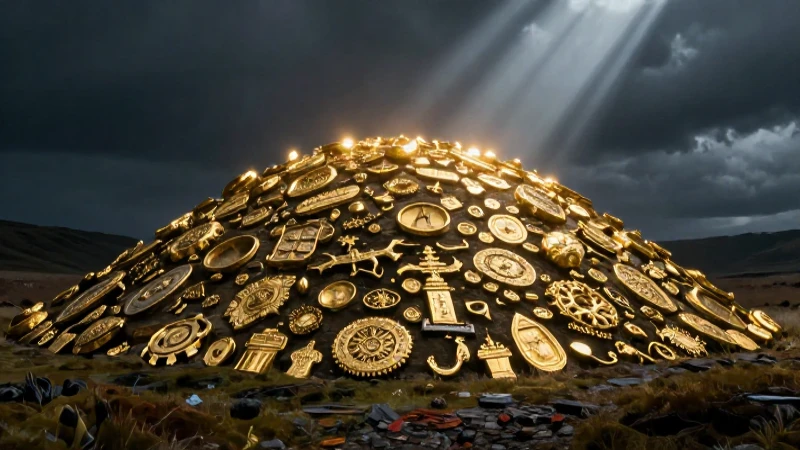 Tumba vikinga: oro, atmósfera dramática e impactante