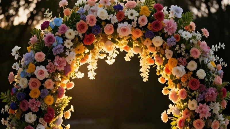 Boda elegante: flores, luz y color espectaculares