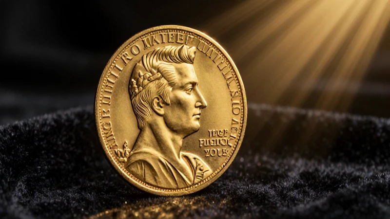 Moneda bizantina dorada, lujo y detalle en 8K
