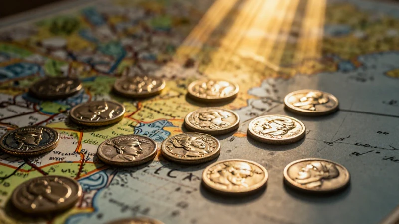 Dónde puedo descubrir Walkabout Deluxe de monedas bizantinas 4 Monedas bizantinas doradas sobre un mapa antiguo