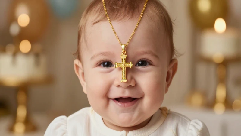 Cadena de bautismo en oro, lujo eterno