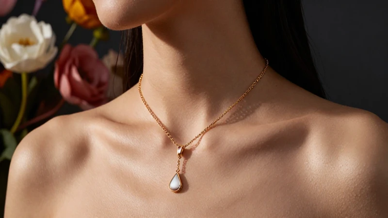 Retrato elegante con joyas y flores suaves