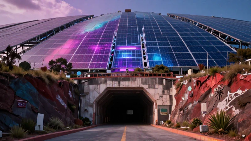 Es la minería mexicana aliada en la transición energética 3 Mina mexicana con energía futurista y vibrante