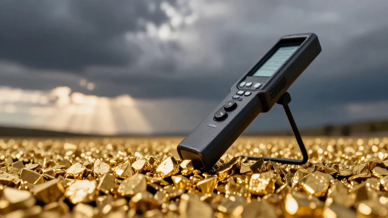 Detecta oro con luz dorada cinematográfica