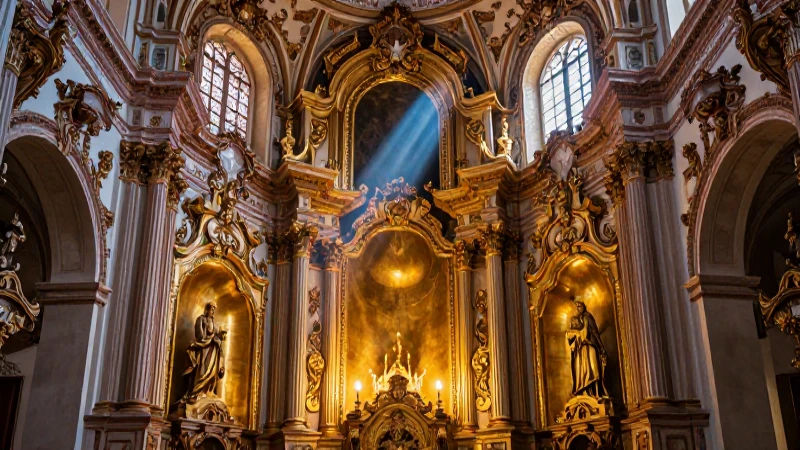 Capilla del Rosario: Descubre por qué es la Octava Maravilla 7 Capilla barroca dorada y fotorealista en 8K