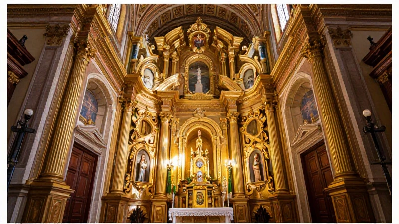 Capilla del Rosario: Descubre por qué es la Octava Maravilla 5 Altar barroco dorado en capilla dramática