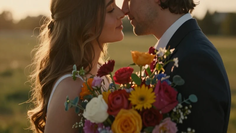 Romance cálido en primer plano cinematográfico