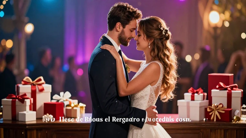 Aniversario romántico celebrado con regalos y luz cálida