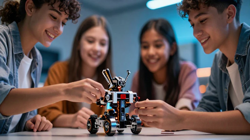 Estudiantes construyen robot con energía y brillo