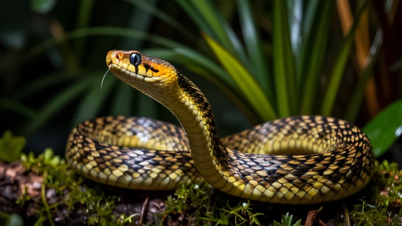 Sabías que Viper Snake es muy versátil y funcional 4 Culebrón vibrante en exuberante selva tropical