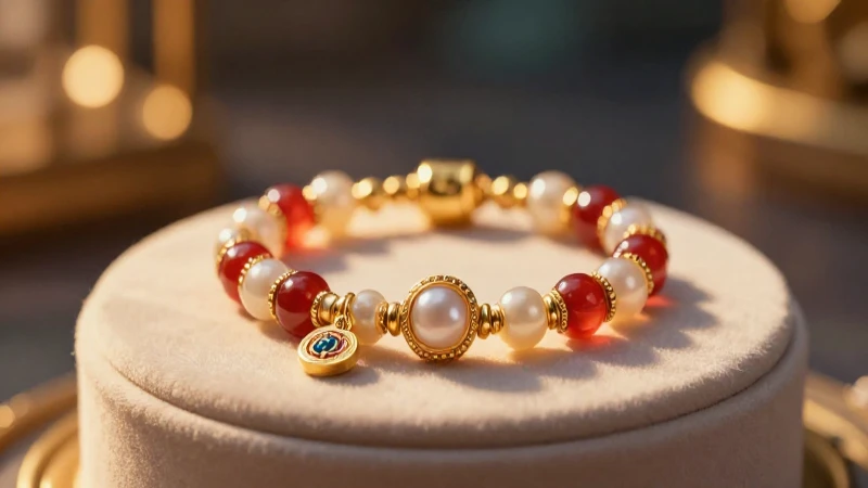 Pulsera de encanto en foco lujoso