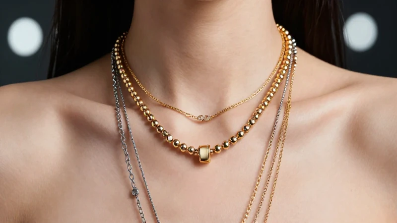 Collares elegantes en oro y plata resaltan