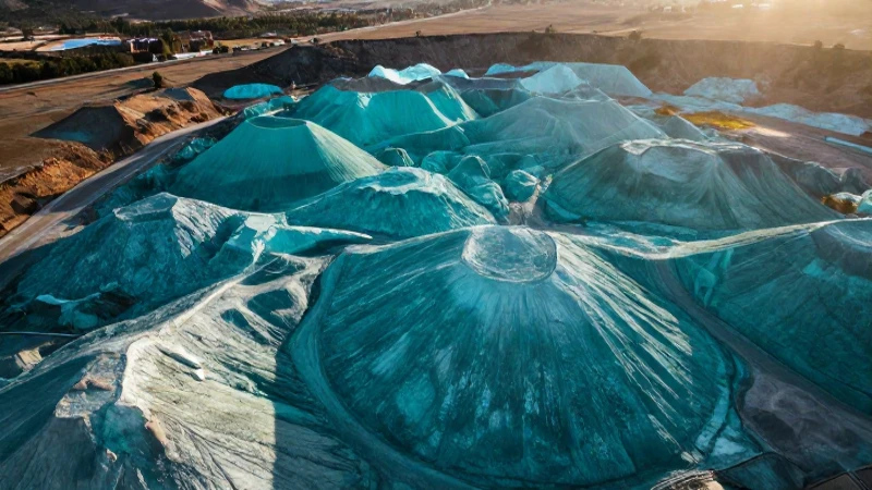 Paisaje chihuahuense con cantera turquesa impactante