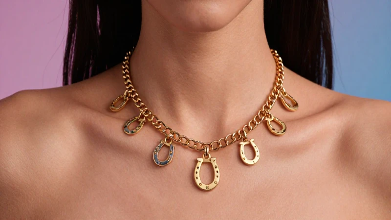 Collar elegante y moderno con charms de herradura
