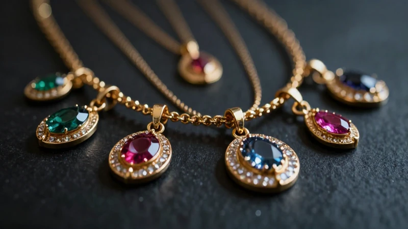 Joyas doradas brillan con enfoque selectivo