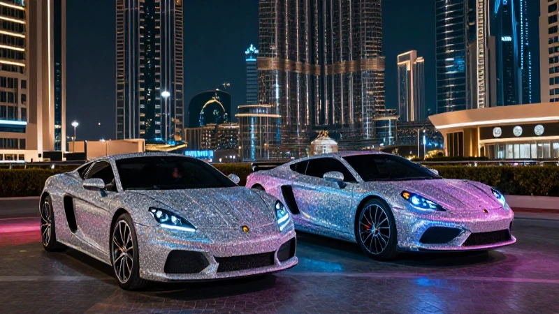 Coches de diamantes deslumbran en Dubái